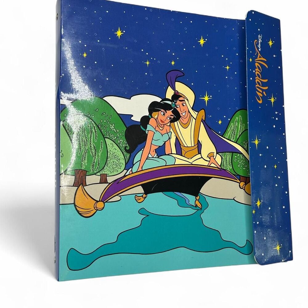 1990s Disney's Aladdin vintage pocket  portfolio binder folder 1992 vintage
